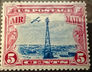 US # C11 Beacon 5c Air Mail 1928 Mint OG NH