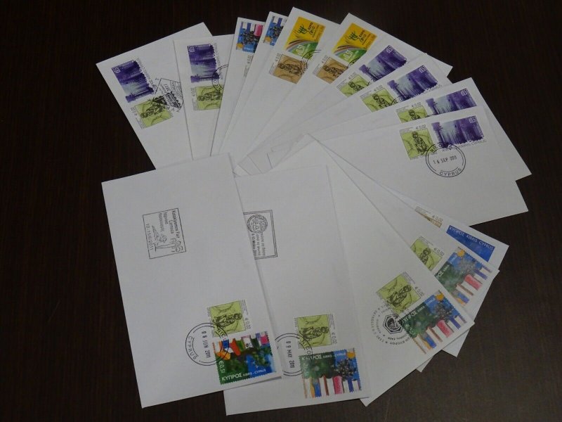 Cyprus 2011 Commemorative Covers Special Cancels 15 pcs
