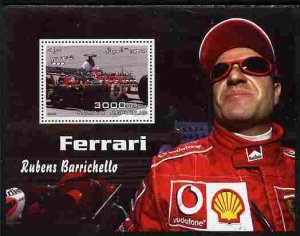 SOMALIA - 2003 - Barrichello World Champ - Perf Min Sheet - MNH - Private Issue