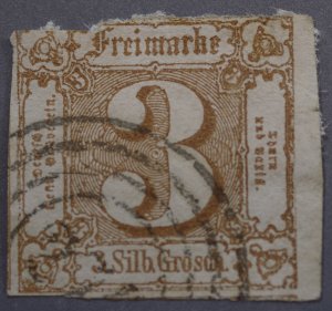 Thurn & Taxis #20 VG Concentric Circles Cancel with Numeral Bright
