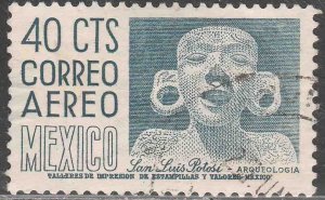 MEXICO C220Dm, 40¢ 1950 Def. 2nd Printing wmk 300 PERF 11½X11 USED VF (613)