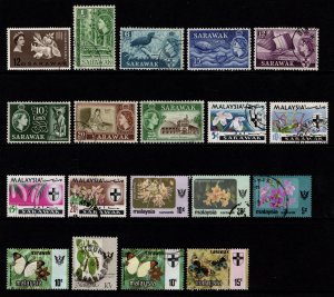 Sarawak 1955- Elizabeth II, various issues [Used]