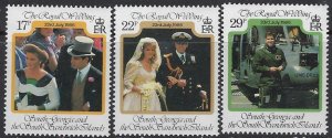 South Georgia 106-08 MNH 1986 Royal Wedding (102)(ad4844)