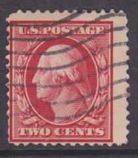 US sc#332 1908 2c Washington used