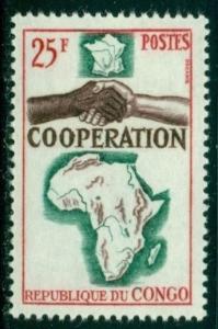 Congo Peoples Republic Scott #121 MNH Cooperation Map $$