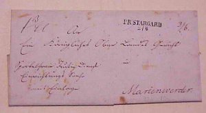 GERMAN PRUSSIA 1838 PR STARGARD CAT.$130.00 STAMPLESS