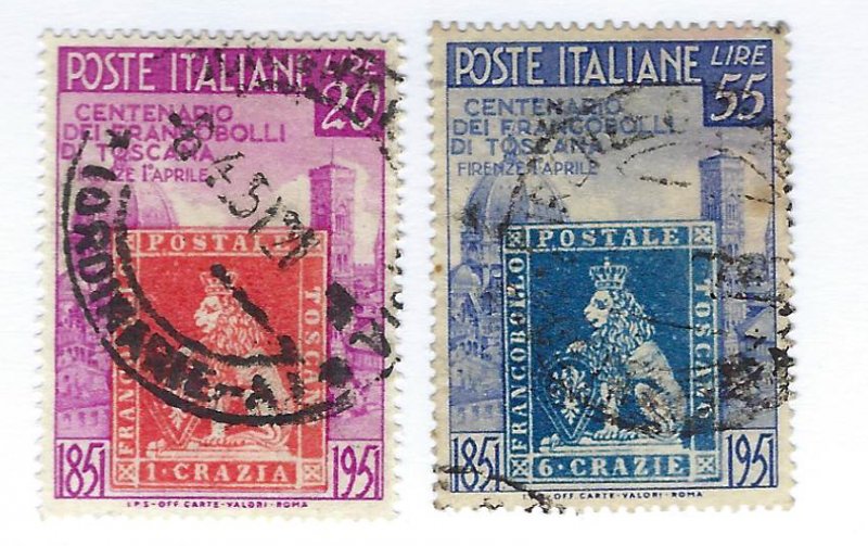 Italy SC#568-569 Used F-VF...Worth a Close Look!