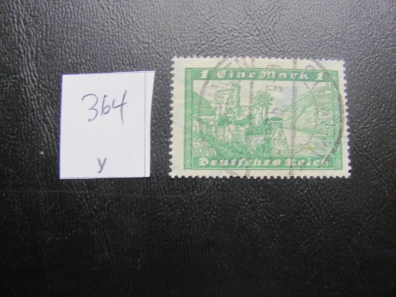 GERMANY 1924 USED  SC 337  Y WATERMARK VF/XF 16 EUROS  (128)