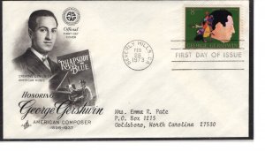 US  FDC 1487  George Gershwin,  Composer cachet, Beverly Hills, CA  ...  7500496