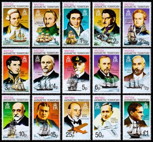 British Antarctic Territory Scott 45-59 (1975-80) Mint NH XF Complete Set C