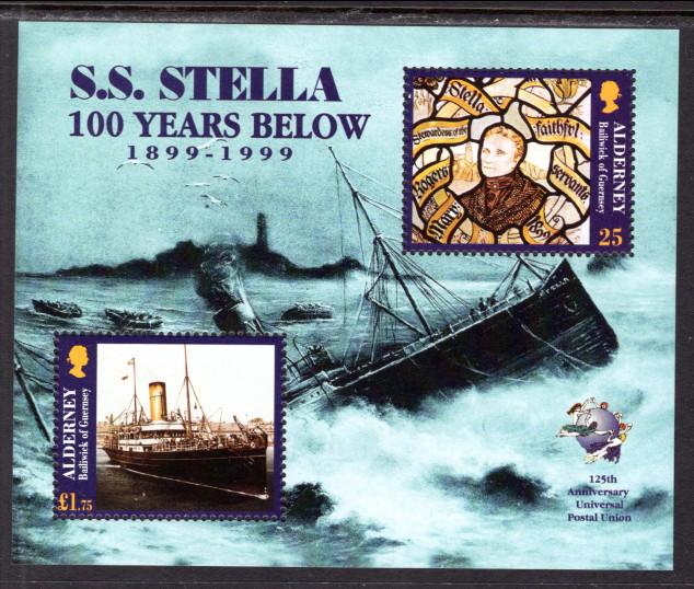 Alderney 127 Ship Wreck Souvenir Sheet MNH VF