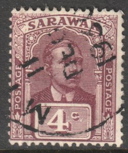 Sarawak Scott 82 - SG79, 1928 Sir Charles Vyner Brooke 4c used