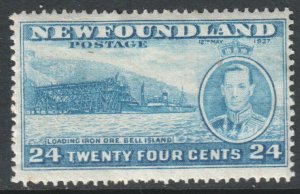 Canada Newfoundland Scott 241 - SG265, 1937 Coronation 24c Perf 14 MH*