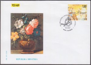 CROATIA Sc # 435 FDC -  300th ANN BIRTH of the ARTIST IVAN RANGER