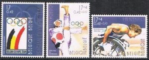 Belgium 1808-1810,1811 sheet,MNH.Olympics Sydney-2000.Taekwondo,Wheelchair racer