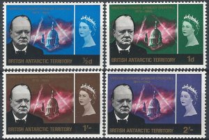 1966 British Antarctic Territory Churchill 4v. MNH SG n. 16/19