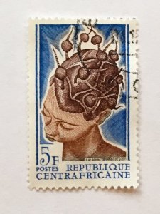 Central African Republic-1967–Single “Person” Stamp–SC# 87–Used