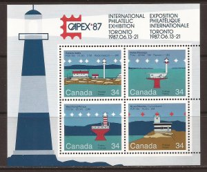 1985 Canada - Sc 1066b - MNH VF - Souvenir Sheet - Lighthouses