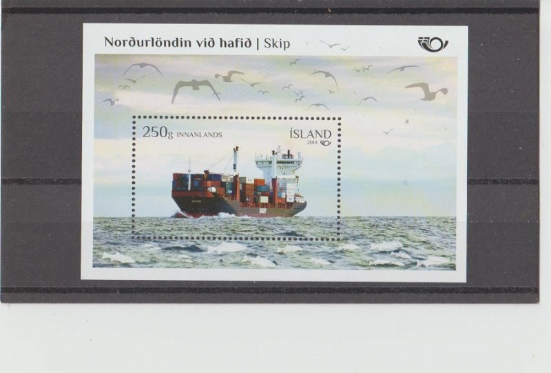 Iceland  Scott#  1338  MNH S/S  (2014 Container Ship)