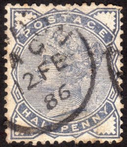 1884, Great Britain, 1/2p, Used, Sc 98, Sg 187