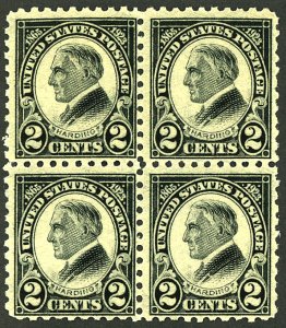 U.S. #612 MINT BLOCK OF 4 OG LH