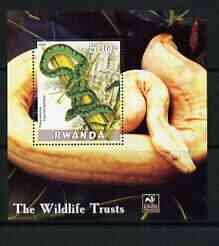 RWANDA - 2003 - Wildlife Trust, Snakes - Perf Min Sheet - MNH - Private Issue