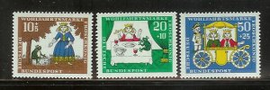 Germany B418-B419, B421 MNH Fairytale Princess and Frog (F)