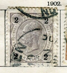 AUSTRIA; 1902 early classic F. Joseph issue fine used 2h. value