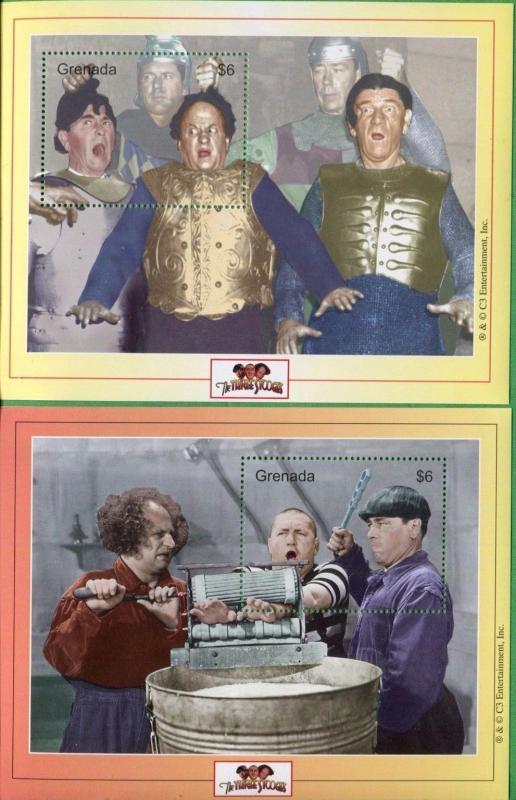 THREE STOOGES - Souvenir Sheet Set x12 #3157 -3168 MNH - Grenada E62