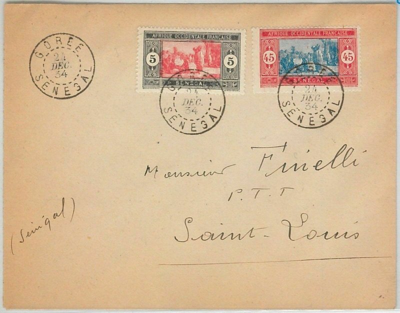 45185  - AOF  SENEGAL -  POSTAL HISTOR -  COVER from Gorée 1934