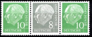 Germany Bund Scott # 708 (2), 707, mint nh, se-tenant, W16