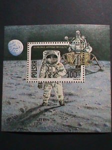 POLAND-1989-SC#2910 20TH ANNIVERSARY-FIRST MAN ON THE MOON  -MNH S/S VERY FINE