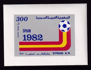 Syria 966 Soccer Souvenir Sheet MNH VF