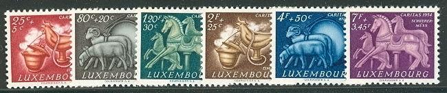 LUXEMBOURG #B180-5 Complete set, og, NH, VF, Scott $29.00