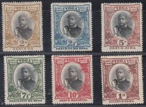 Tonga Scott 41a,45,47,48,49 Mint hinged (Catalog Value $164.00)