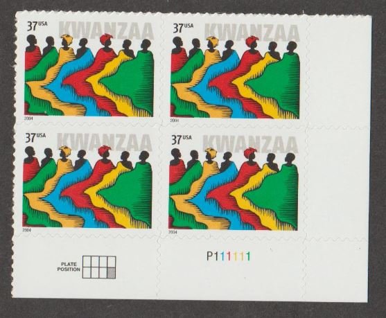 U.S. Scott #3881 Kwanzaa Stamps - Mint NH Plate Block