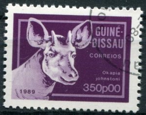 Guinea-Bissau Sc#860 Used, 350p multi, Animals (1989) (1989)