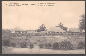 BELGIAN CONGO 10c pictorial card unused : Police Buildings at Kabinda.......E768