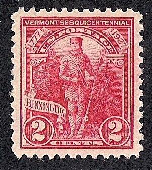 643 2 cent Vermont Anniversar Stamp mint OG NH EGRADED VF 81