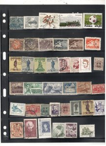 POLAND COLLECTION ON STOCK SHEET MINT/USED