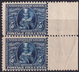 #330 Mint NH, Fine, Pair (CV $750) (CV $375 - ID50715) - Joseph Luft