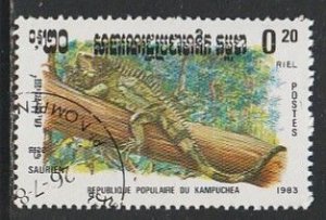 1983 Cambodia - Sc 420 - used VF - 1 single - Reptiles