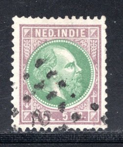 Netherlands Indies #16   XF/Superb, Used, King William III, CV $26.00... 4220012