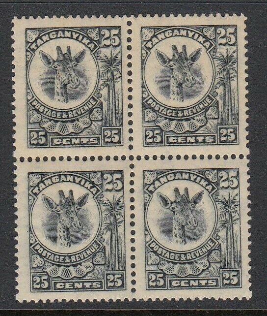 Tanganyika, Sc 16 (SG 78), MNH block of four