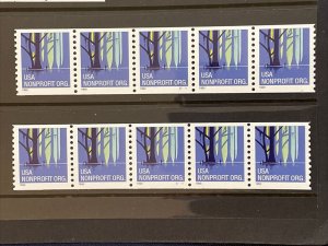 2 X US PNC5 5c Nonprofit Wetlands Stamp Sc# 3207 Plate S1111 MNH +/- Control #