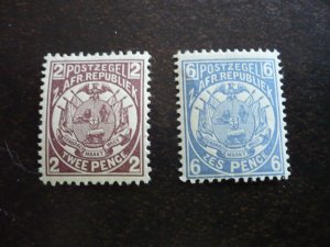 Stamps - Transvaal - Scott# 125, 130 - Mint Hinged Partial Set of 2 Stamps