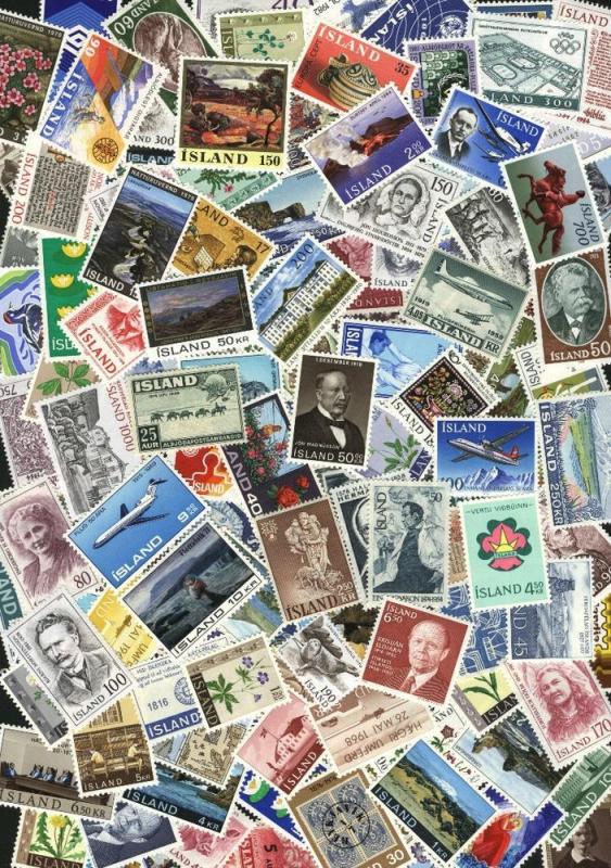 Iceland. Lot of 150 different MNH