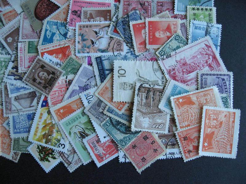 China & PRC Peoples Republic of China scrap pile (duplicates, mixed cond) of 125