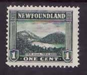 Newfoundland-Sc#131- id21-used 1c Twin Hills-1923-4-