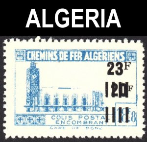 Algeria Railway Parcel Post Bulky 23F on 20F on 18.8F F+ mint OG VLH.  FREE...